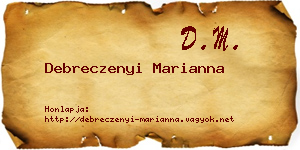 Debreczenyi Marianna névjegykártya